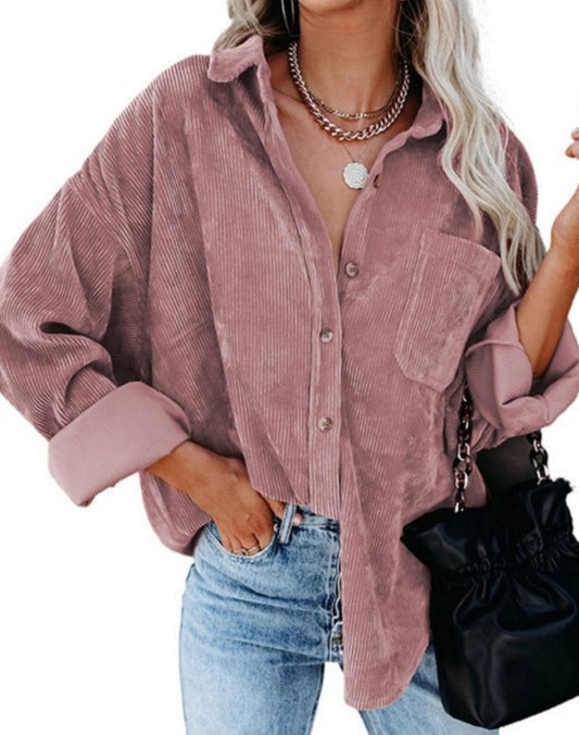 Corduroy Oversized Button up Shirt